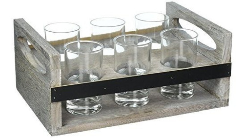 Juego De Vuelo Mygift 6glass Craft Beer Tasting Con Carrito