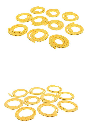 2000 Rotuladores Amarillos De Cable Marcador Número Etiqueta