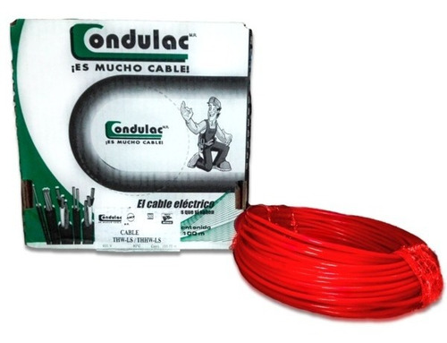Cable Condulac Thw-ls/thhw-ls 90° Rojo  #12 Awg 100 Mts