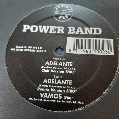 Vinilo Power Band Adelante Vamos Zweler Berti Power Fly E2