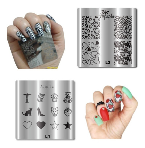 Imagem 3 de 7 de Kit Placas E Carimbos De Unhas - Grátis - Carimbo Iniciante