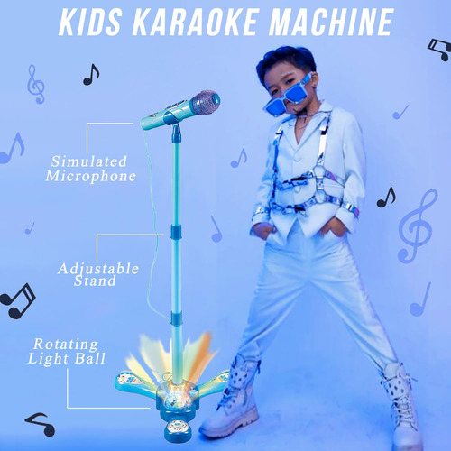 Máquina De Karaoke Para Niños Con Soporte, Micrófono Para Ni