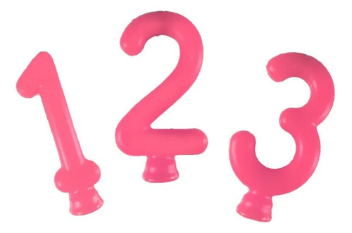 Vela Rosa Neon - 1 Unidade - Festcolor - Rizzo Número: 5