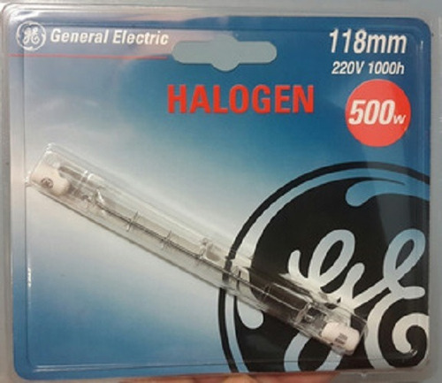 Tubo Halogeno 118mm 500w 220v General Electric. 71302