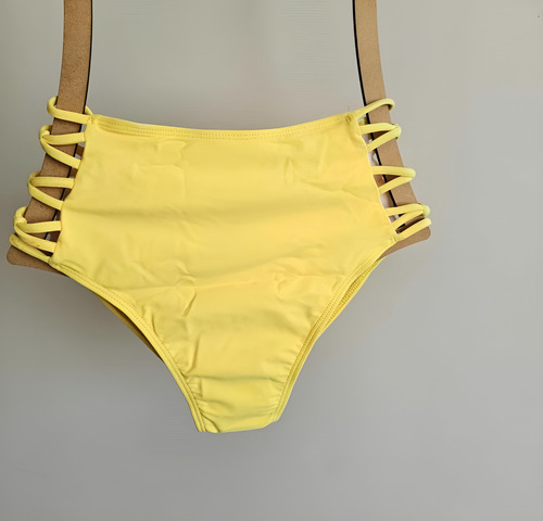 Bikini Traje De Baño Bottom Highwaist A La Cintura Amarillo