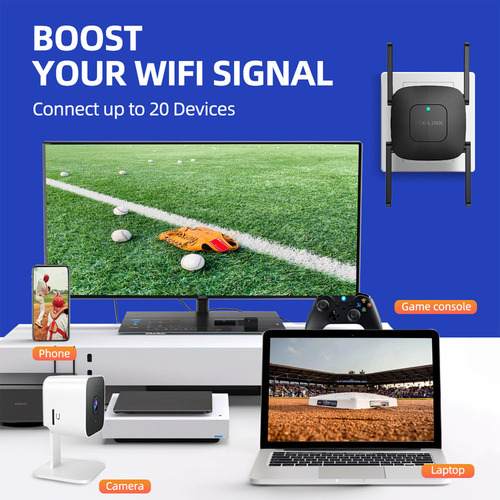 Ampliador De Señal Inalámbrico Wifi B Repeater De 300 Mbps Y