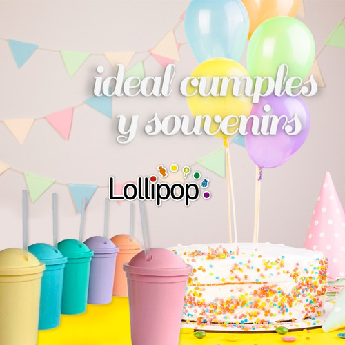 Imagen 4 de 9 de Vasos Plasticos Souvenirs Pasteles X 10 U - Lollipop