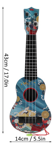 Juguete De Ukelele De Color Madera Para Niños, Mini Guitarra