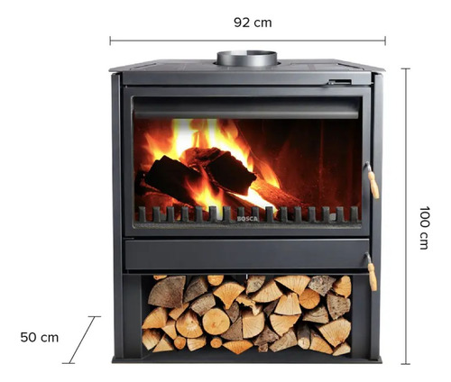 Calefactor A Leña Bosca 850 Freestanding Chimenea