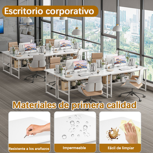 Escritorio Para Oficina Minimalista Moderno Blanco 120x55x73