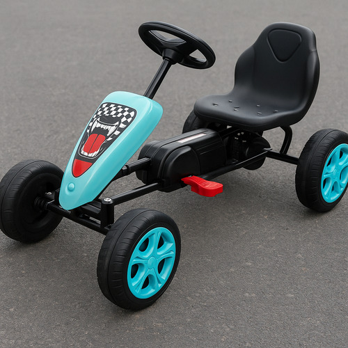 Vehículo Infantil Karting A Pedales Go Kart Blanco