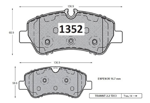 Pastillas De Freno Traseras Ford Transit Custom 2020-2024
