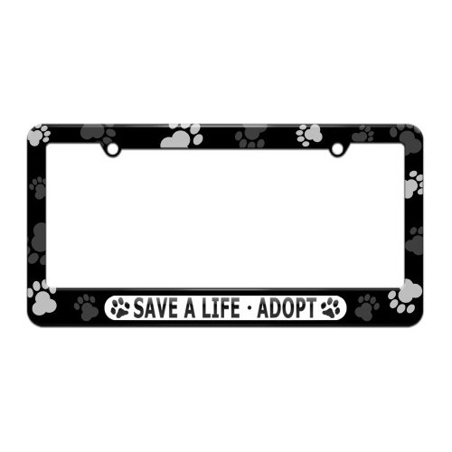 Save Life Adopt - Marco Placa De Matrícula De Perro, G...