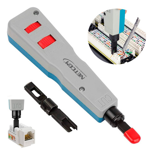 Ponchador De Impacto Netcom Punch Down 110/88 110/66 Cat5 6