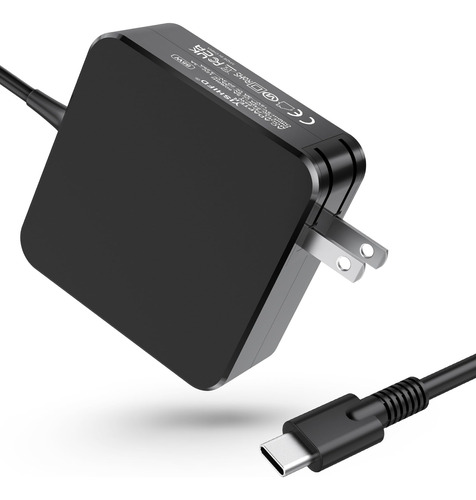 Adaptador De Corriente Usb C De 65 W, Cargador Rápido De P.