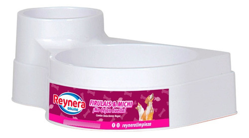 Kit Limpieza Con Tazón Para Mascotas Reynera Color Blanco