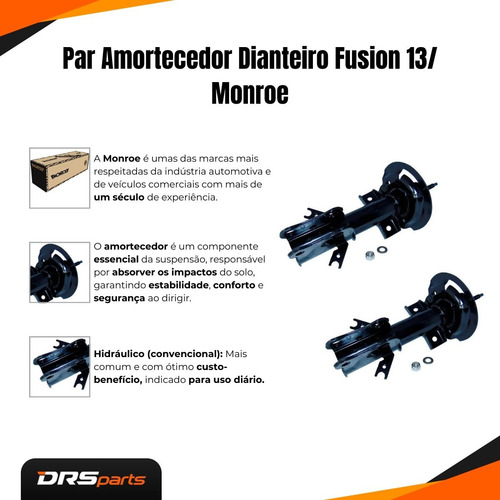Par Amortecedor Dianteiro Fusion 13 14 15 16 17 18 19 Monroe