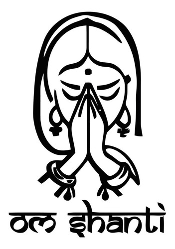 Mantra Om Shantí Buda Yoga Meditación Paz  Vinilo Decorativo