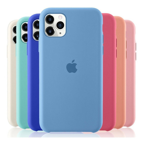 Protector Silicone Case   iPhone 11 11 Pro Max Varios Colore