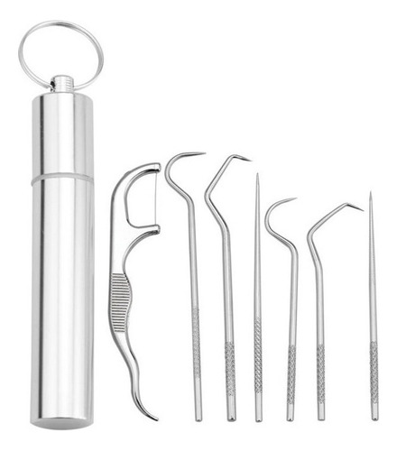 Gift Pocket Set Stainless Steel Toothpicks 7pcs