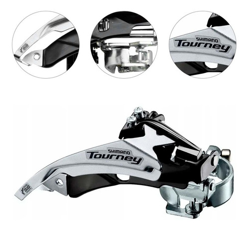 Imagem 1 de 6 de Cambio Dianteiro Shimano Tourney Fd-ty510 Para 48d Top Swing