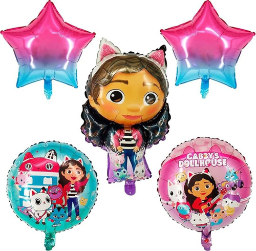 Set De Globos De 5 Piezas La Casa De Muñecas De Gabby 