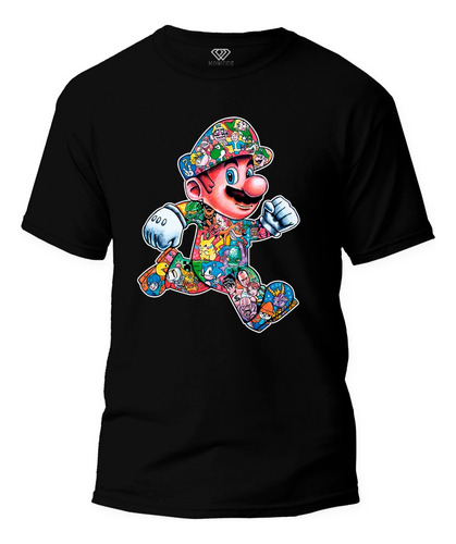 Playera Estampada Super Mario Personajes Art  Dtf