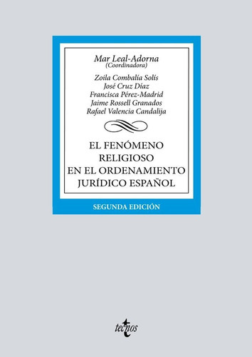 El Fenomeno Religioso En El Ordenamiento Juridico Espaãâol, De Leal-adorna, Mar. Editorial Tecnos, Tapa Blanda En Español