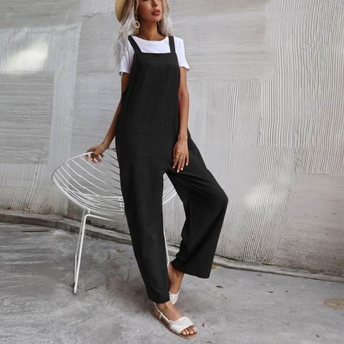 Mono Negro Con Tirantes Largos En Forma De S