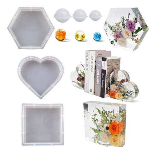 Para Molde De Silicone De Resina Epóxi De Cristal Diy De 6