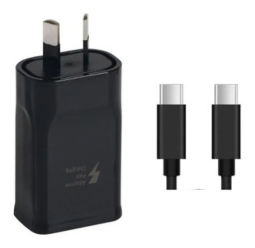 Cargador Samsung Carga Rapida A80 A20 A50 A30 A70 Color Negro