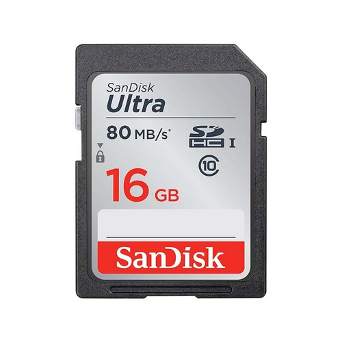 Cartão De Memória Classe 10 Ultra 80mb/s - Sd Sandisk 16gb