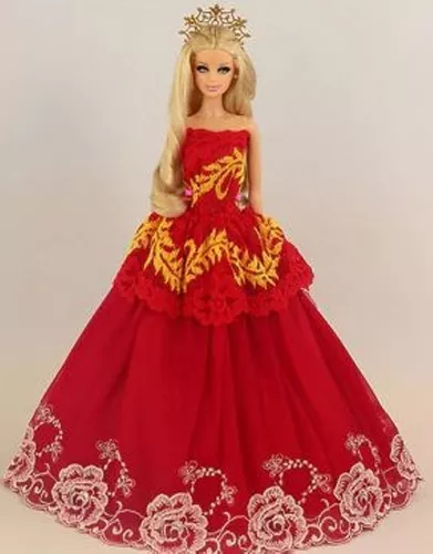 Kit Com 5 Vestidos De Princesa Para Boneca Barbie