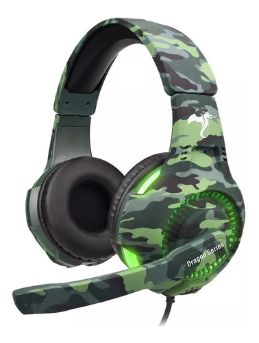 Auriculares Gamer  Trooper 100mw Pc Ps4 Ps5 Xbox Camuflados