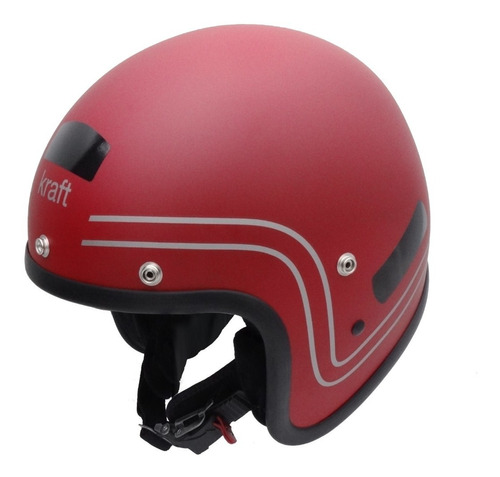  Capacete Old School Vintage Kraft Lançamento Speed Red