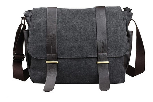 Imagen 8 de 8 de Mochila Diseño De Mensajero Maletin Estilo Elegante De Lona