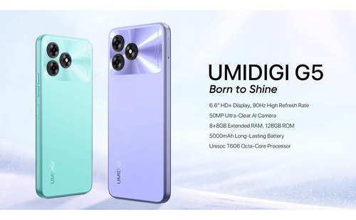 Smartphone Umidigi G5 128 Gb + 8 Gb Morado 5000 Mah Android