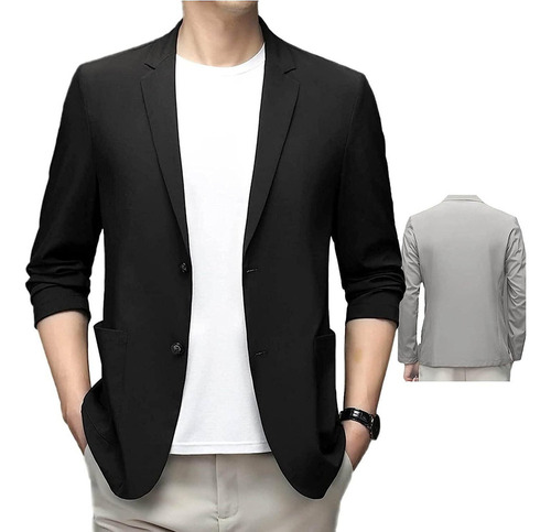 Chaqueta De Traje Ligera De Verano Para Hombre, Seda