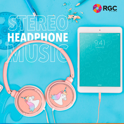 Imagen 4 de 10 de Auriculares Vincha Unicornio Infantiles Para Nenes Y Nenas
