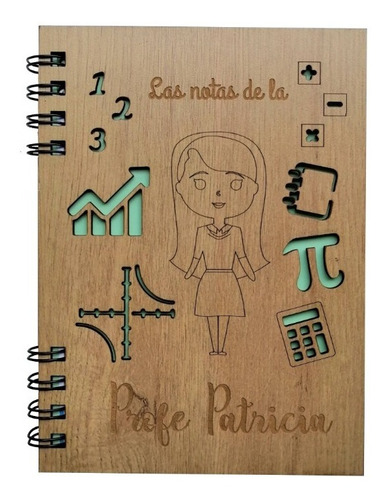 Cuaderno Docente Matemática Personalizado Con Nombre 19x14cm