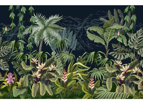 Vinil Decorativo Tapiz Hojas Planta Wallpaper Autoadhesivo Color Jungla Verde