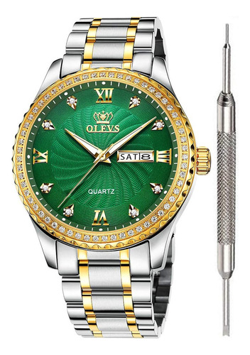 Olevs Luxury Diamond Watches For Men Waterproof Mens Fine