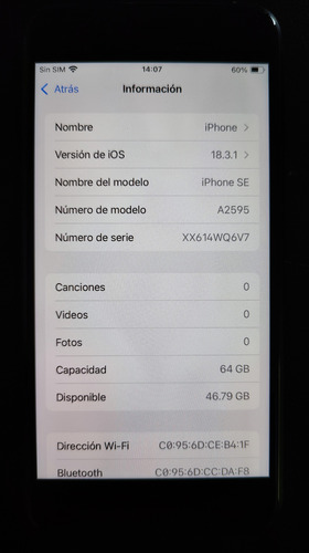 Apple iPhone SE 3 (3a Generación, 64 Gb) - Azul Mdm Bypass (Usado)