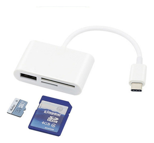 Lector Sd Multifunción Tipo C Usb Transfer 3 En 1