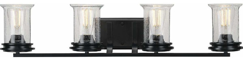 Winslett Collection 4light Clear Seed Glass Coastal Bat...