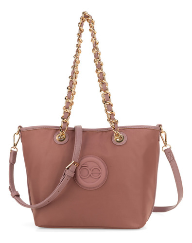 Bolsa Tote Cloe Para Mujer Chica Asas Detalle De Cadena Color Rosa