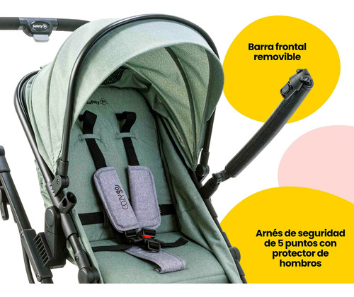 Carriola Sistema De Viaje Cozy Go Safety 1st Verde En Caja Verde Pistache Negro