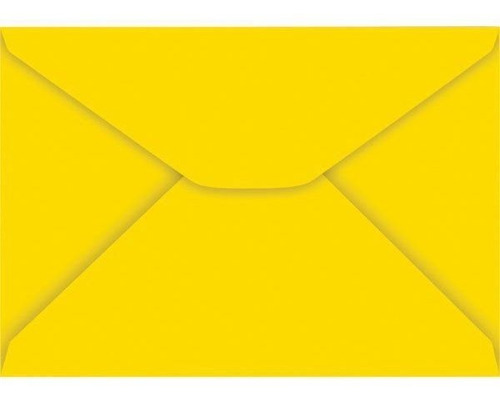 Envelope Carta Colorido 114x162mm Amarelo 85g Cx.c/100 Foron