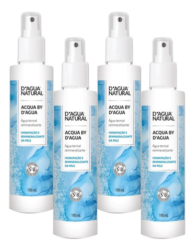 4un Agua Termal Remineralizante Calmante 190ml Dagua Natural