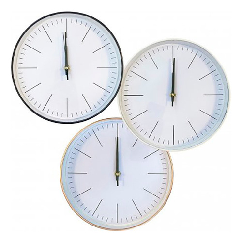 Reloj De Pared Clasico Redondo  30 Cm Sin Numeros Newmar